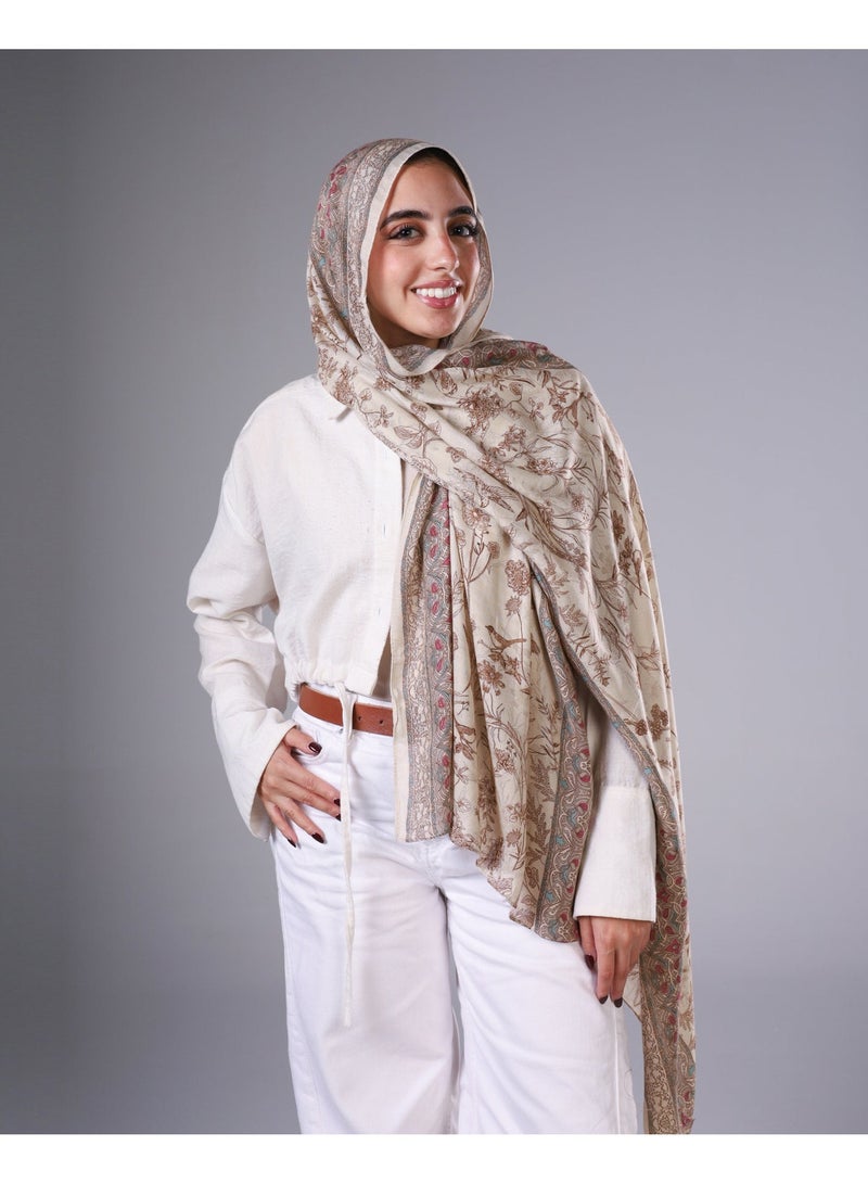 Lavezzi Floral Modal Hijab – Soft Breathable Long Scarf for Women – Lightweight Modest Fashion Headscarf – Elegant Everyday Hijab Shawl (1) - Image 2